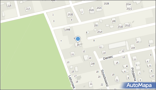 Mętów, Szyszkowicz Eleonory, 10, mapa Mętów