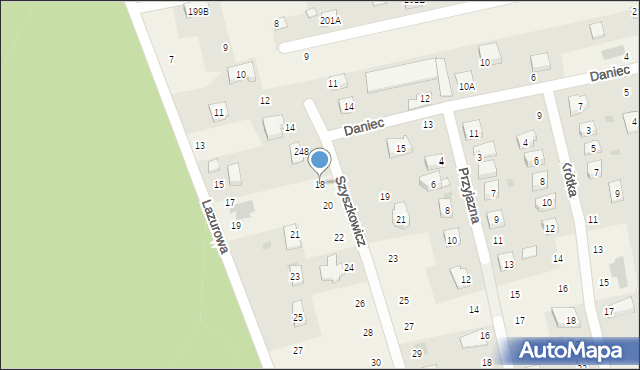 Mętów, Szyszkowicz Eleonory, 18, mapa Mętów