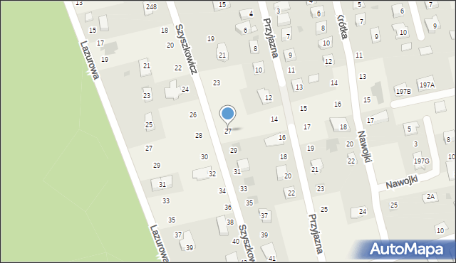 Mętów, Szyszkowicz Eleonory, 27, mapa Mętów