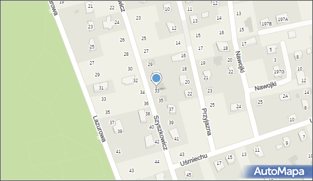 Mętów, Szyszkowicz Eleonory, 33, mapa Mętów