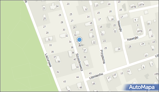 Mętów, Szyszkowicz Eleonory, 35, mapa Mętów