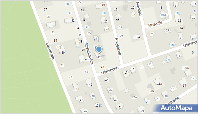 Mętów, Szyszkowicz Eleonory, 41, mapa Mętów