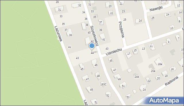 Mętów, Szyszkowicz Eleonory, 44, mapa Mętów