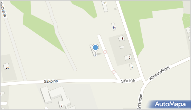 Michałów, Szkolna, 2, mapa Michałów