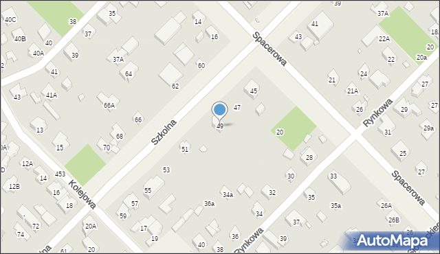 Michałowice, Szkolna, 49, mapa Michałowice