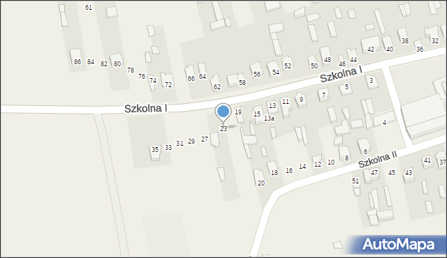 Michów, Szkolna I, 23, mapa Michów