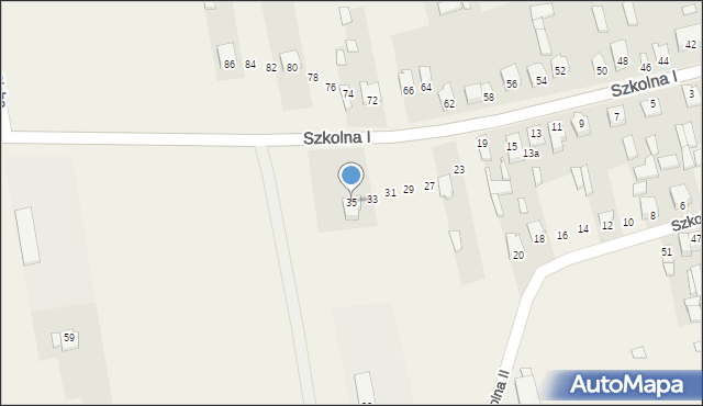 Michów, Szkolna I, 35, mapa Michów