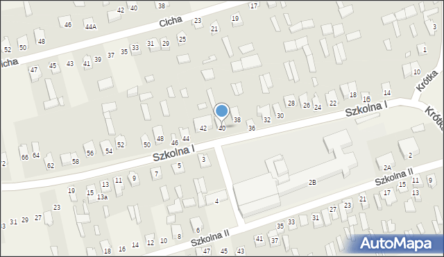 Michów, Szkolna I, 40, mapa Michów