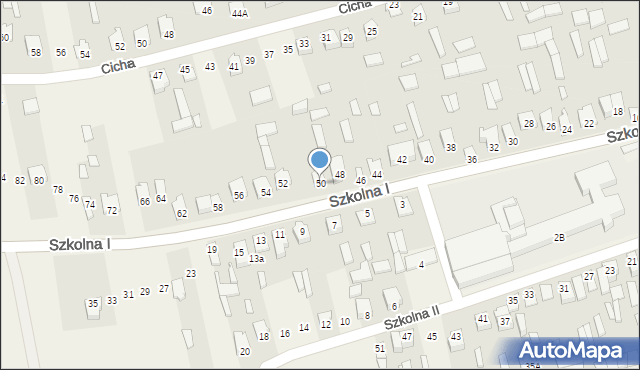Michów, Szkolna I, 50, mapa Michów