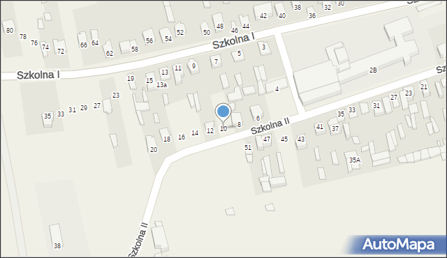 Michów, Szkolna II, 10, mapa Michów
