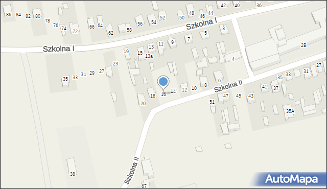 Michów, Szkolna II, 16, mapa Michów