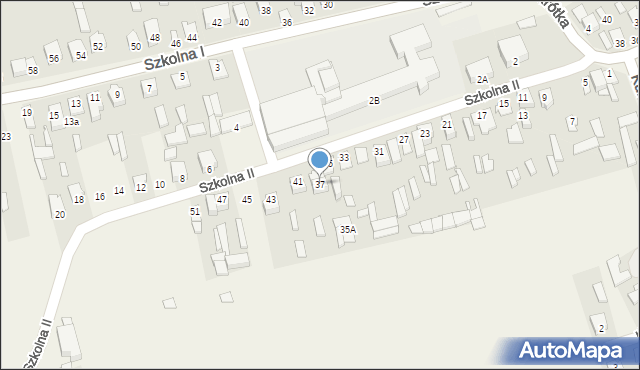 Michów, Szkolna II, 37, mapa Michów