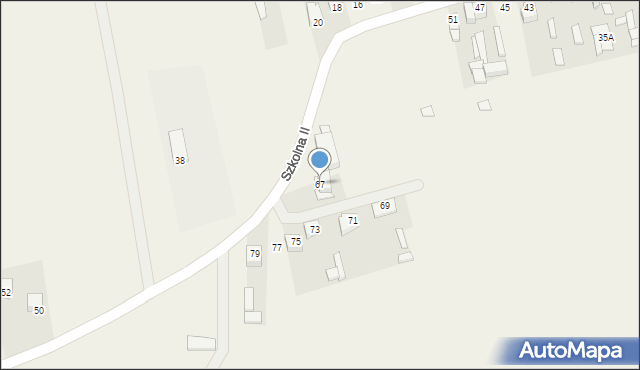 Michów, Szkolna II, 67, mapa Michów