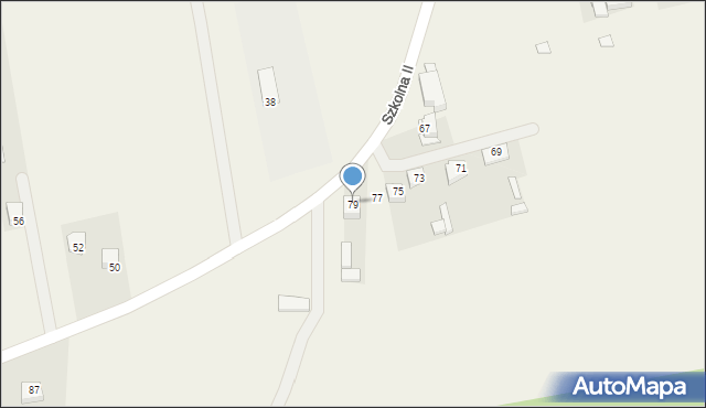 Michów, Szkolna II, 79, mapa Michów