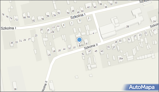 Michów, Szkolna II, 8, mapa Michów