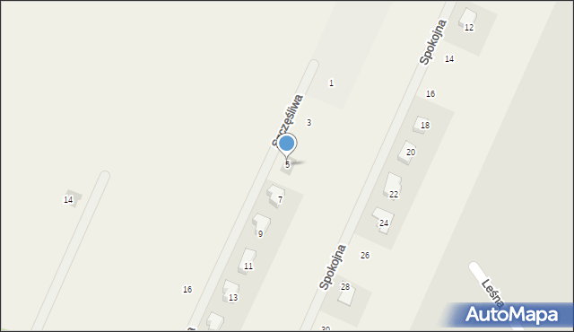 Micigózd, Szczęśliwa, 5, mapa Micigózd