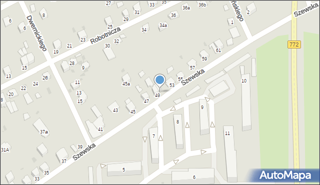 Miechów, Szewska, 51, mapa Miechów