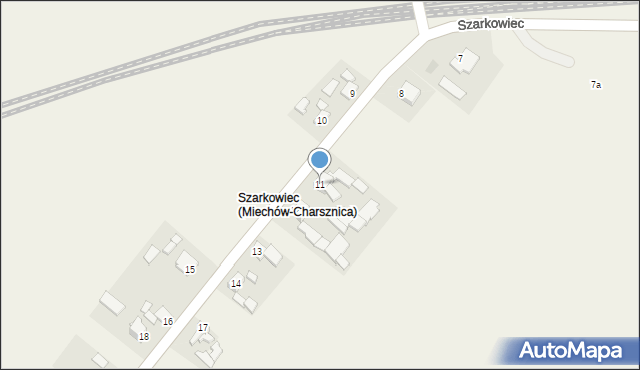 Miechów-Charsznica, Szarkowiec, 11, mapa Miechów-Charsznica