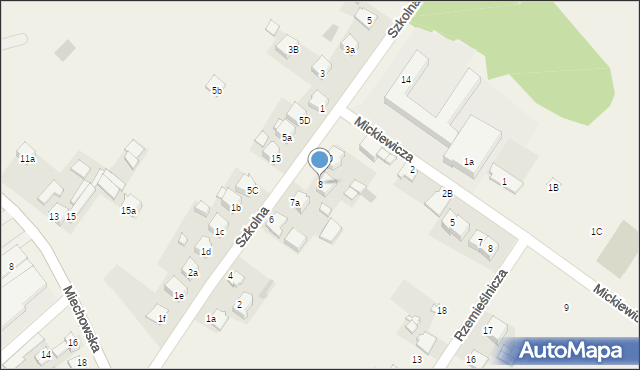Miechów-Charsznica, Szkolna, 8, mapa Miechów-Charsznica