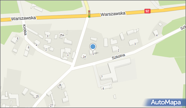 Miedzichowo, Szkolna, 1, mapa Miedzichowo