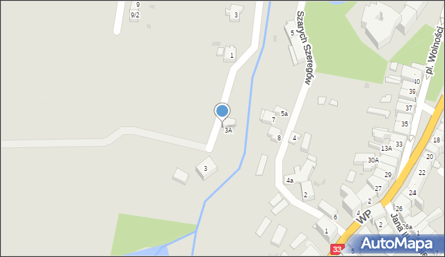 Międzylesie, Szarych Szeregów, 13a, mapa Międzylesie
