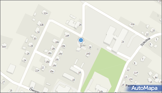 Miejsce Piastowe, Szkolna, 27, mapa Miejsce Piastowe