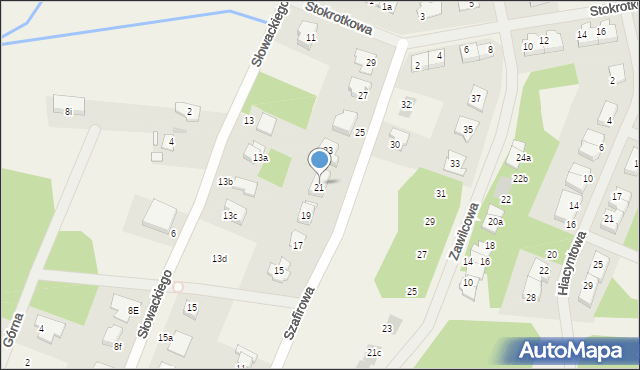 Miękowo, Szafirowa, 21, mapa Miękowo