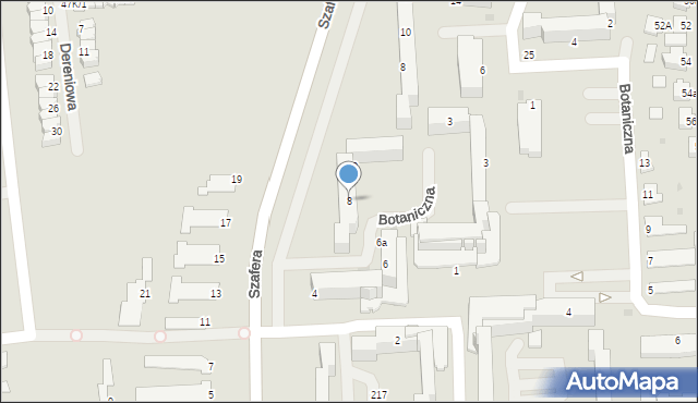 Mielec, Szafera Władysława, prof., 8, mapa Mielca
