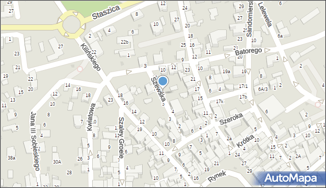 Mielec, Szewska, 8, mapa Mielca