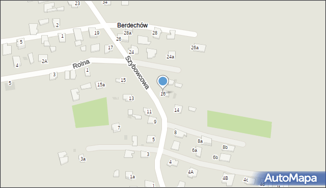 Mielec, Szybowcowa, 16, mapa Mielca