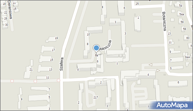 Mielec, Szafera Władysława, prof., 6a, mapa Mielca