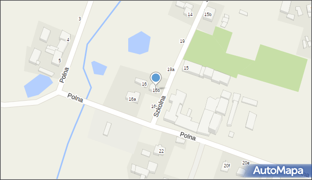 Mielżyn, Szkolna, 16b, mapa Mielżyn