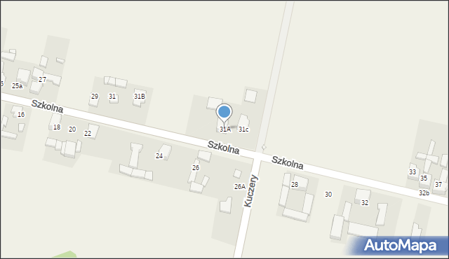 Mierzęcice, Szkolna, 31A, mapa Mierzęcice
