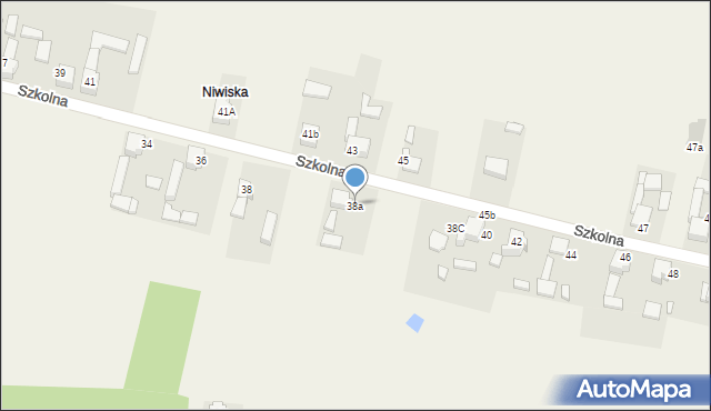 Mierzęcice, Szkolna, 38a, mapa Mierzęcice