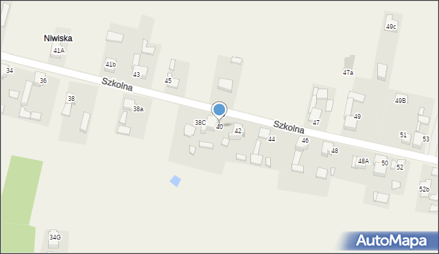 Mierzęcice, Szkolna, 40, mapa Mierzęcice