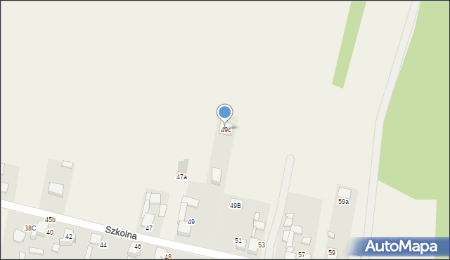Mierzęcice, Szkolna, 49c, mapa Mierzęcice