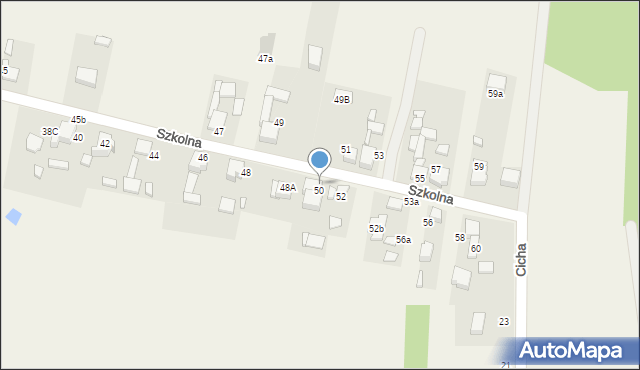 Mierzęcice, Szkolna, 50a, mapa Mierzęcice