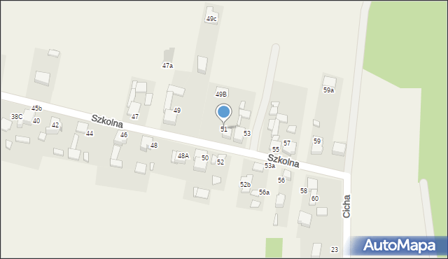 Mierzęcice, Szkolna, 51, mapa Mierzęcice