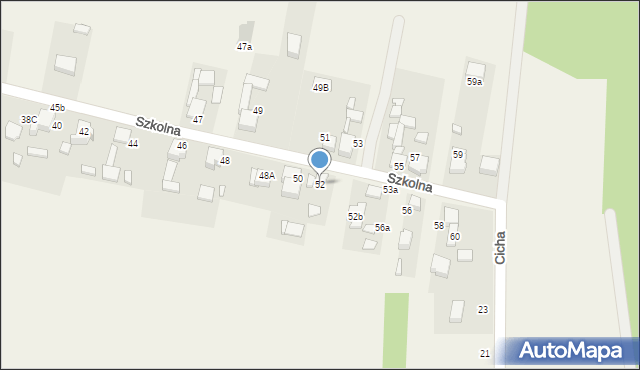 Mierzęcice, Szkolna, 52, mapa Mierzęcice