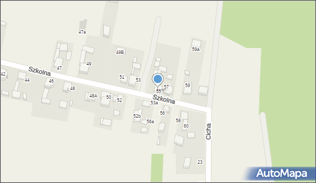 Mierzęcice, Szkolna, 55, mapa Mierzęcice