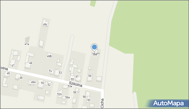 Mierzęcice, Szkolna, 59a, mapa Mierzęcice