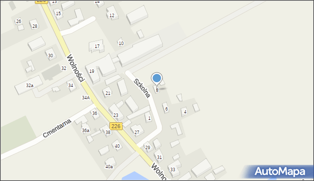 Mierzeszyn, Szkolna, 8, mapa Mierzeszyn