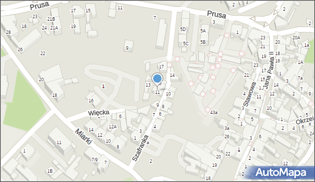 Mikołów, Szafranka Józefa, ks., 11, mapa Mikołów