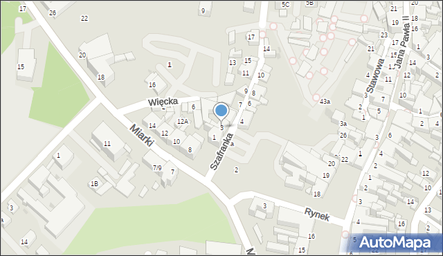 Mikołów, Szafranka Józefa, ks., 3, mapa Mikołów