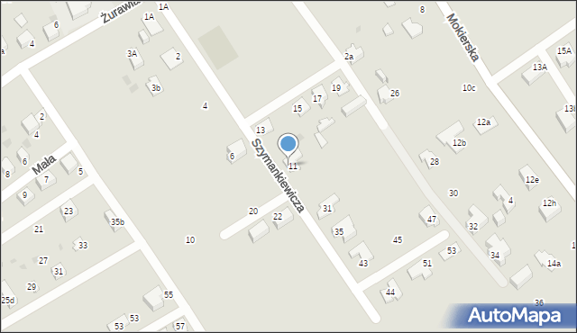 Mikołów, Szymankiewicza Huberta, ks., 21, mapa Mikołów