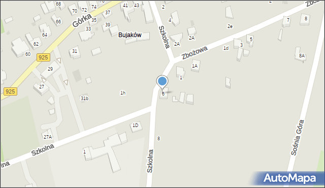 Mikołów, Szkolna, 6, mapa Mikołów
