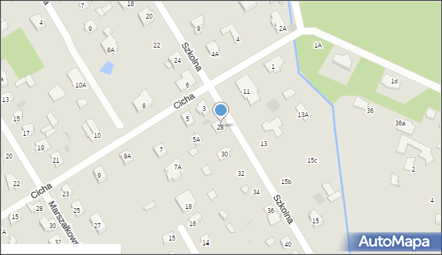 Milanówek, Szkolna, 28, mapa Milanówek