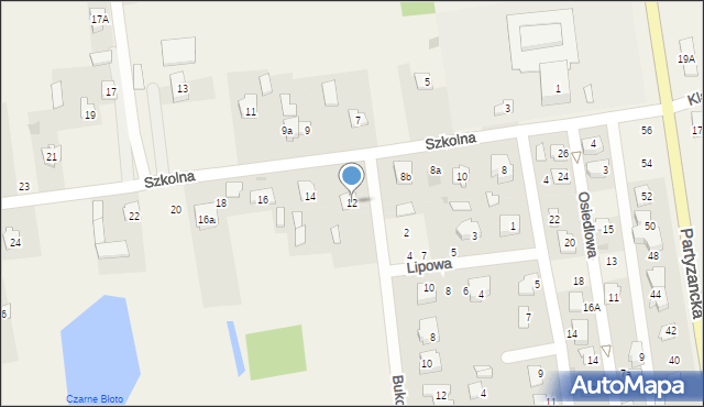 Milejów-Osada, Szkolna, 12, mapa Milejów-Osada
