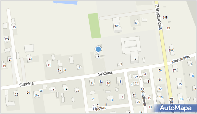 Milejów-Osada, Szkolna, 5, mapa Milejów-Osada