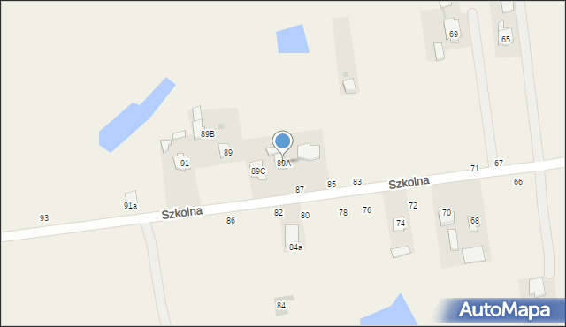 Milejów-Osada, Szkolna, 89A, mapa Milejów-Osada
